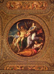 Landwirtschaft, Pomona, Ceres und Neptun, von der Decke der Bibliothek